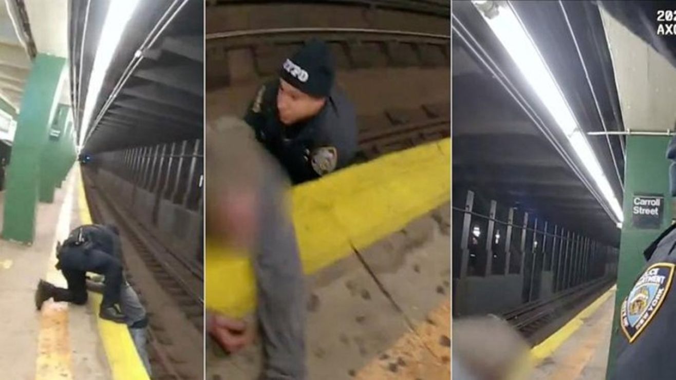 VIDEO: El milagroso rescate de un hombre que cayó a los rieles del metro