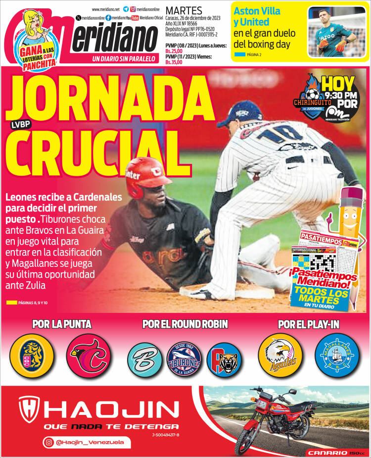 Portadas de este martes 26 de diciembre de 2023