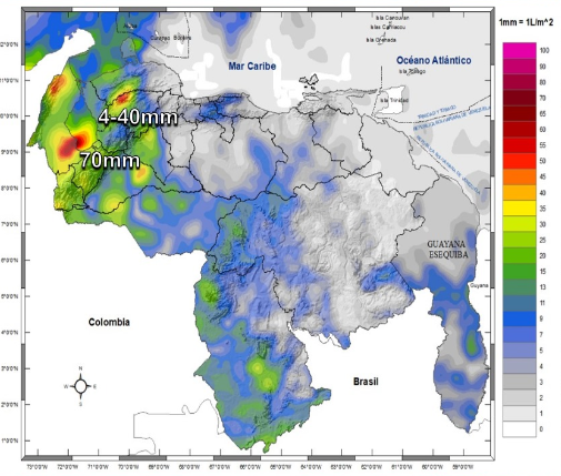 Inameh prevé lluvias de intensidad variable en varios estados de Venezuela este #6Feb