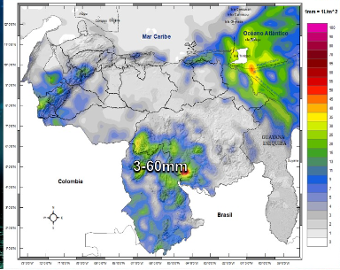 Inameh prevé lluvias y descargas eléctricas en varios estados de Venezuela este #2Abr