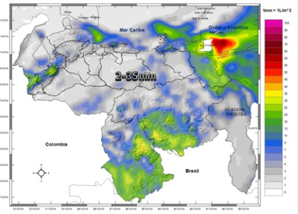 Inameh prevé lluvias y lloviznas en varias zonas de Venezuela este #1Abr