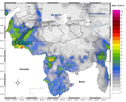 Inameh prevé lluvias y descargas eléctricas en algunos estados de Venezuela este #4Abr