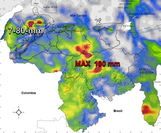 Inameh prevé precipitaciones en gran parte del país este #27May