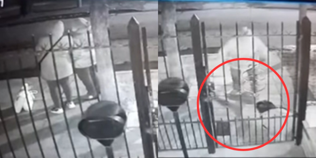 VIDEO: Mujer se desmayó cuando un ladrón le apuntó con un arma para robarle el celular