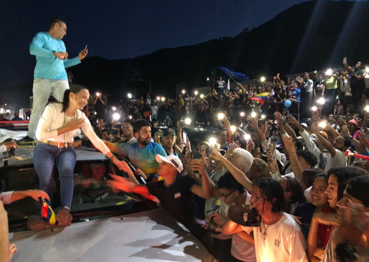 María Corina había concluido su gira en Guárico, pero San Juan de los Morros igual rebosó de espontáneo fervor