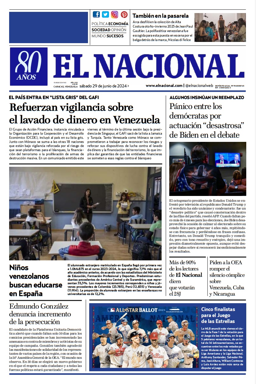 Portadas de este sábado 29 de junio de 2024