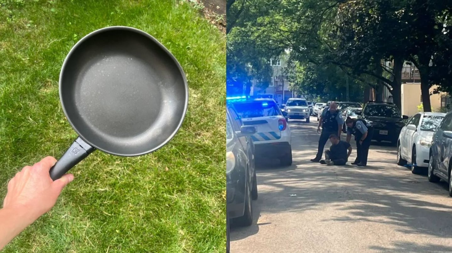 VIDEO: Hombre usó una sartén para pegarle a un ladrón que había entrado a su casa