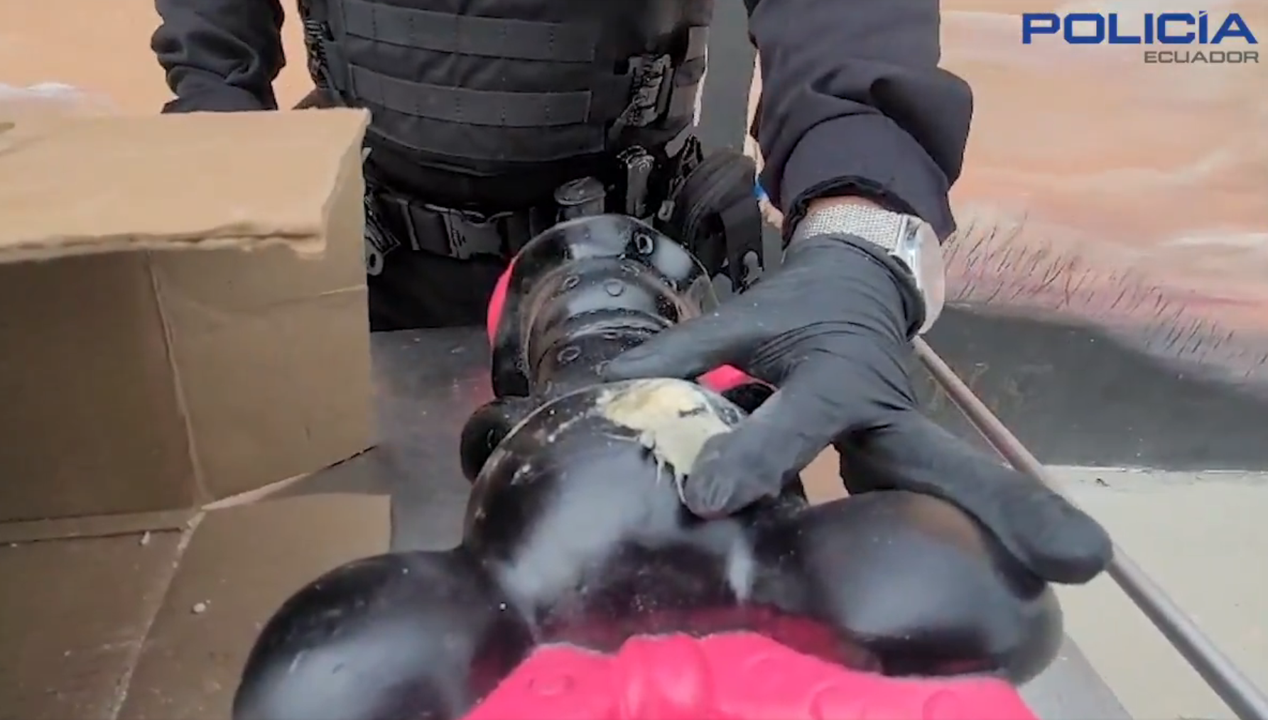 Policía de Ecuador halló cocaína oculta en juguetes con destino a España (video)