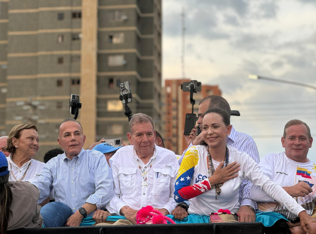 En VIDEO: arrancó masiva caravana de Edmundo González y María Corina Machado en Maracaibo