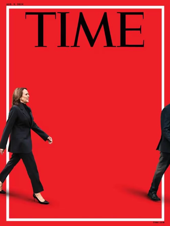 Sale Biden, entra Harris: la portada de la revista Time tras el anuncio del presidente de EEUU