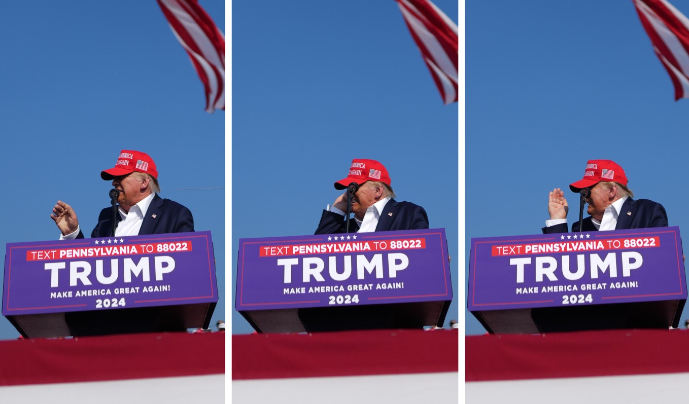 La impactante secuencia de FOTOS que muestra la bala en el momento que atraviesa la oreja de Donald Trump