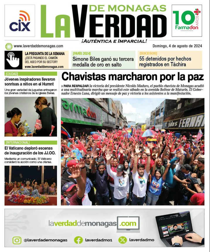 Portadas de este domingo 4 de agosto de 2024