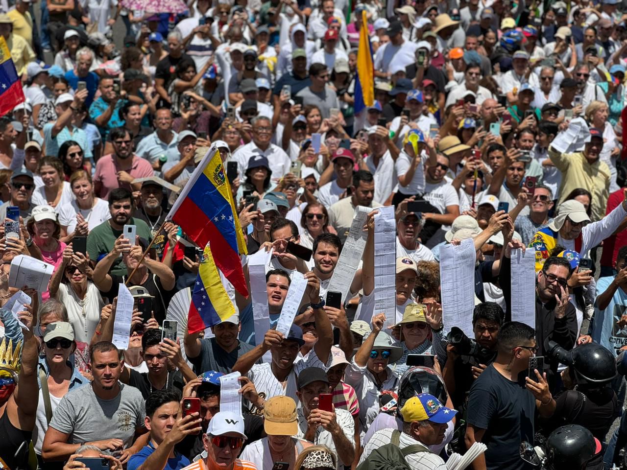 Caracas acompañó en la calle a María Corina Machado el día de la protesta mundial