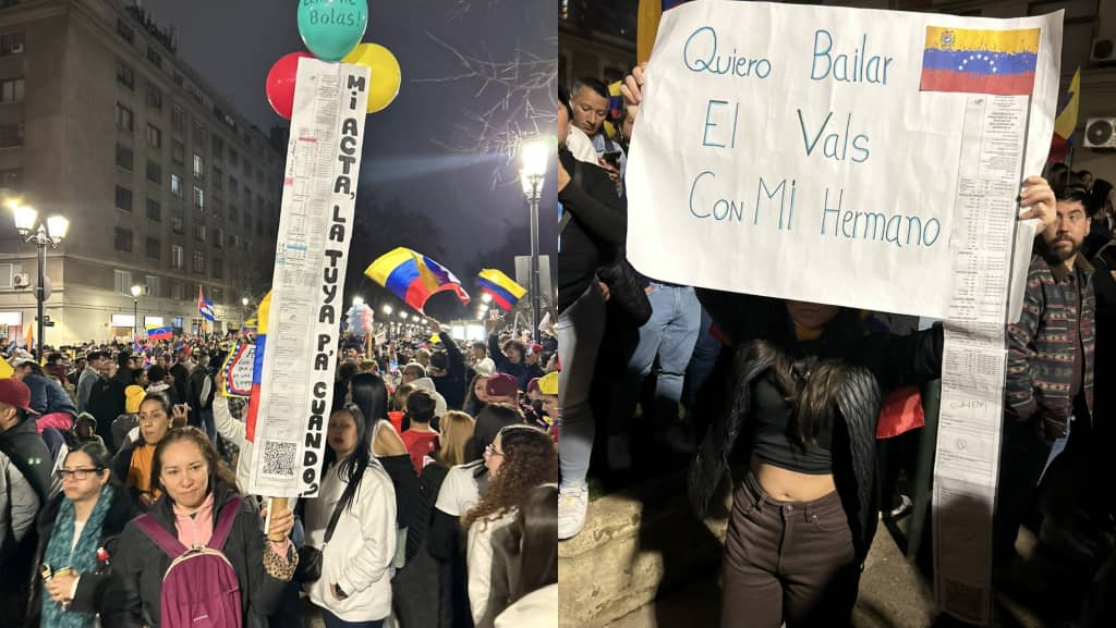 Al grito de “basta ya”, venezolanos abarrotaron calles de Chile para pedir a Maduro que se vaya