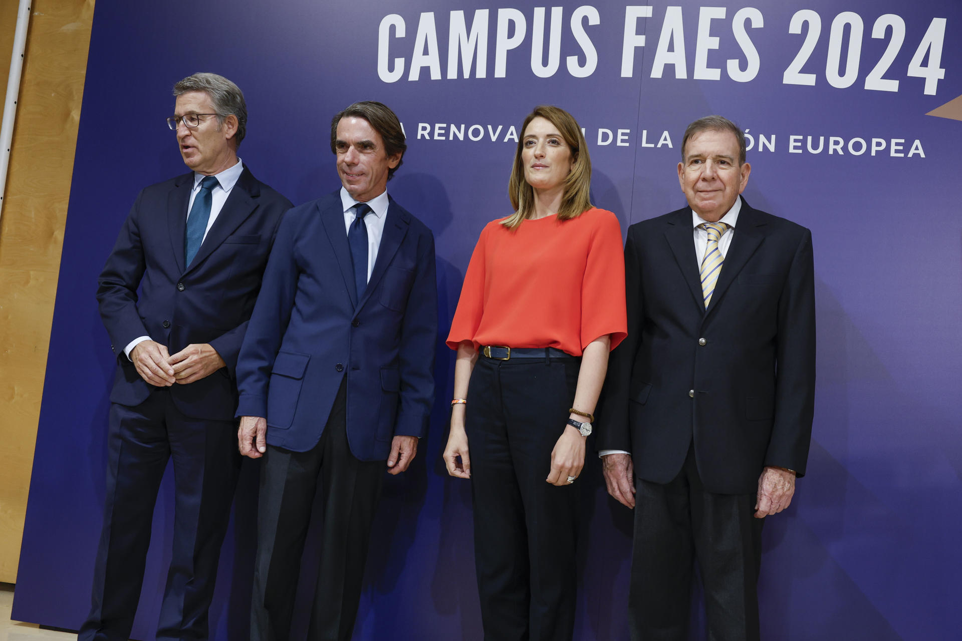 La presidenta del Parlamento Europeo se reúne en Madrid con Edmundo González (Fotos)