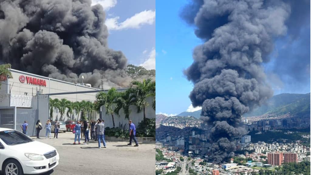 GNB se trajó una ballena para intentar sofocar el gran incendio en galpón de La Bandera (VIDEO)