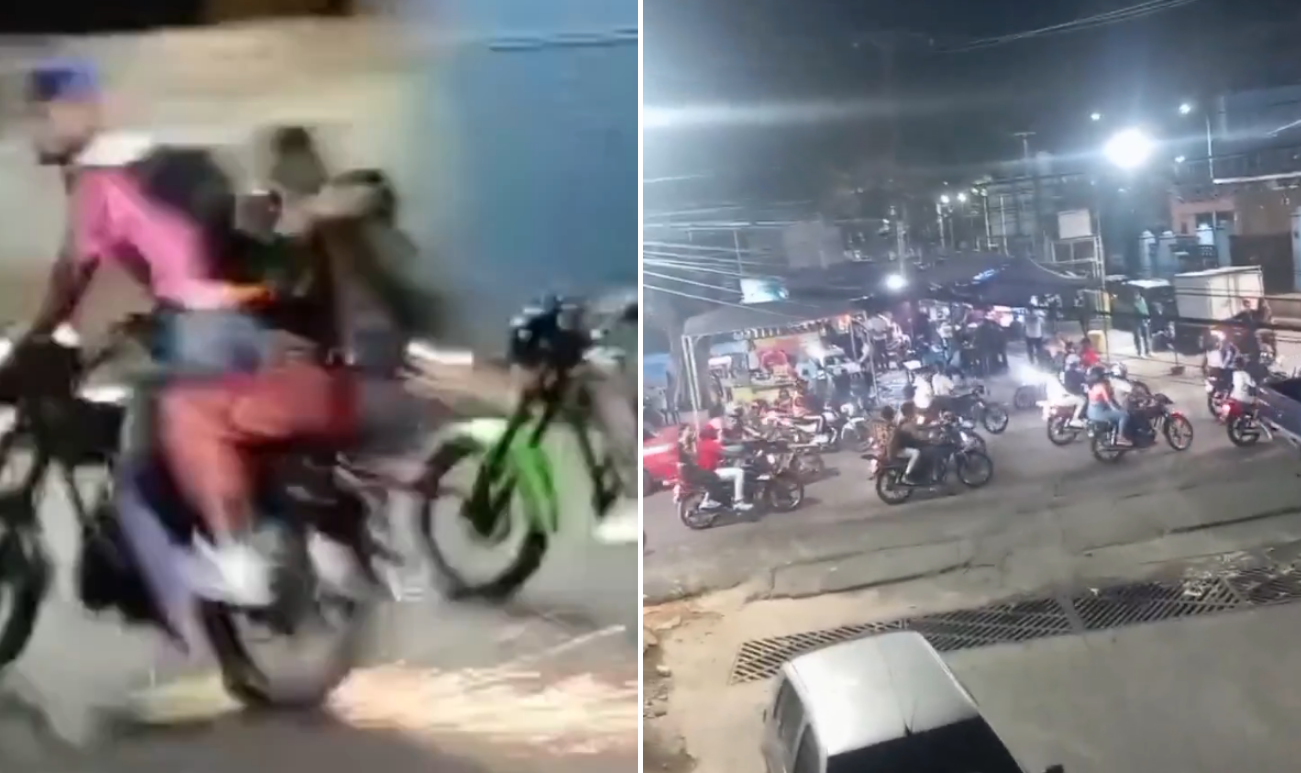 VIDEO: cientos de “motopiruetas” tomaron las calles de Carabobo para una “rodada” nocturna