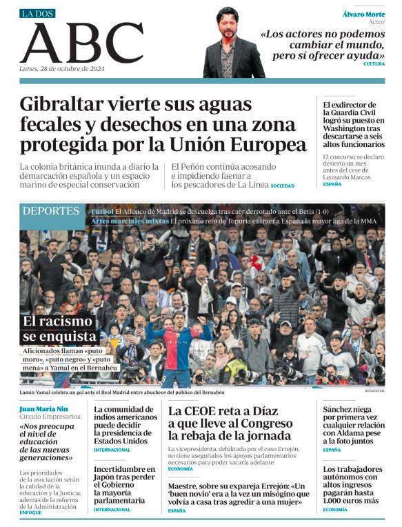 Portadas de la prensa internacional de este lunes 28 de octubre de 2024