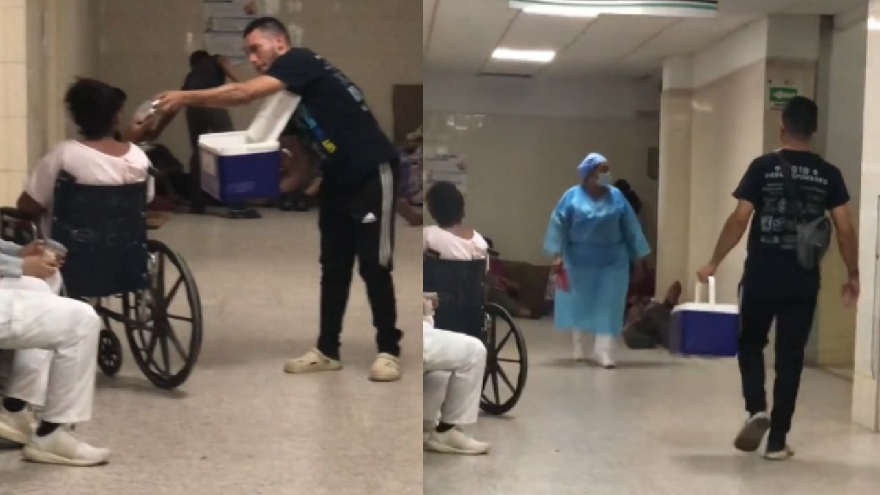 Venezolano conmovió a todos al regalar comida en hospital de Honduras (VIDEO)