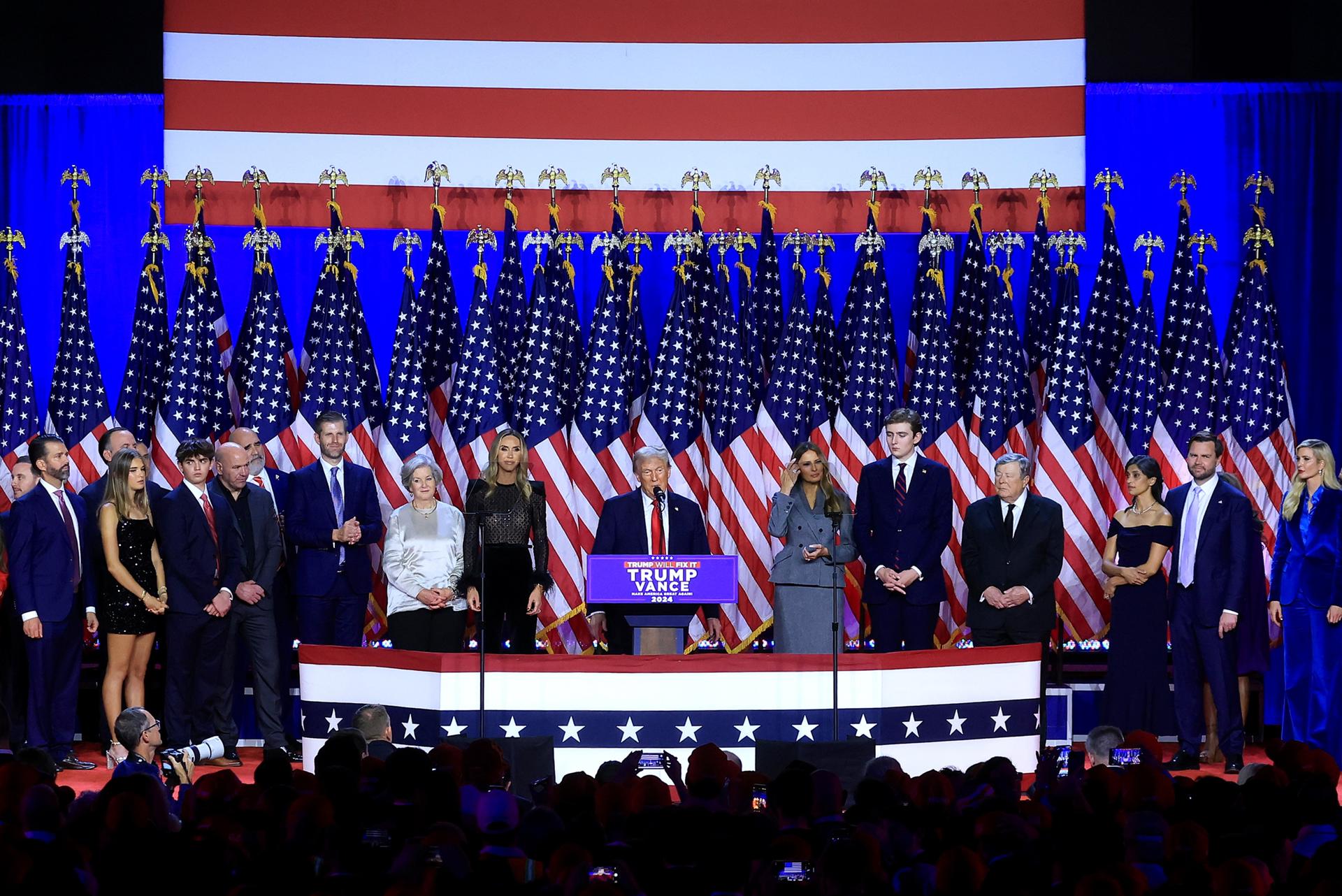 Trump promete en su discurso de victoria que trabajará con todos por un EEUU mejor