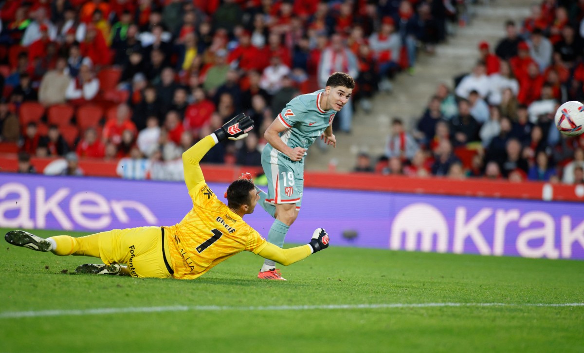 Julián Álvarez metió al Atlético de Madrid en el podio de LaLiga con gol ante Mallorca