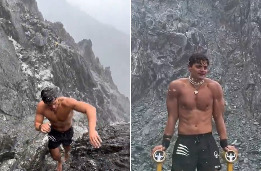 VIRAL: Gianpiero Fusco acabó tiritando de frío tras subir el Pico Espejo semidesnudo y descalzo