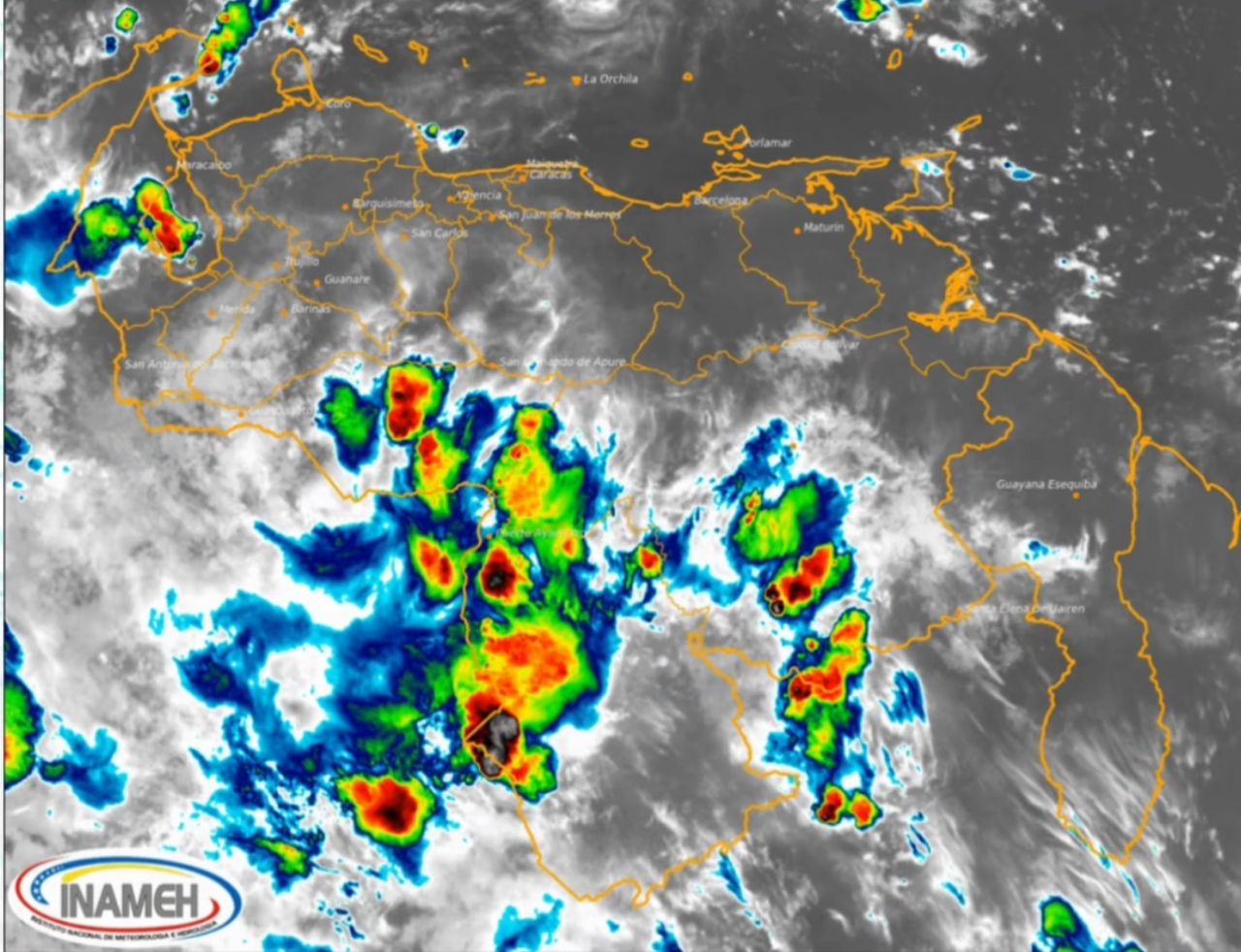 Inameh prevé nubosidad con lluvias y descargas eléctricas en gran parte del país este #23Nov
