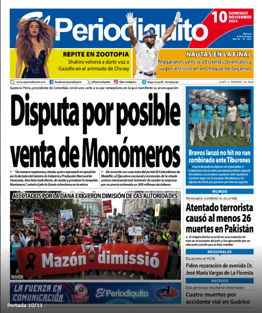 Portadas de este domingo 10 de noviembre de 2024