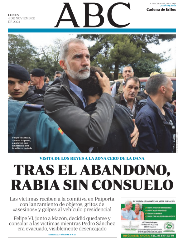 Portadas de la prensa internacional de este lunes 4 de noviembre de 2024