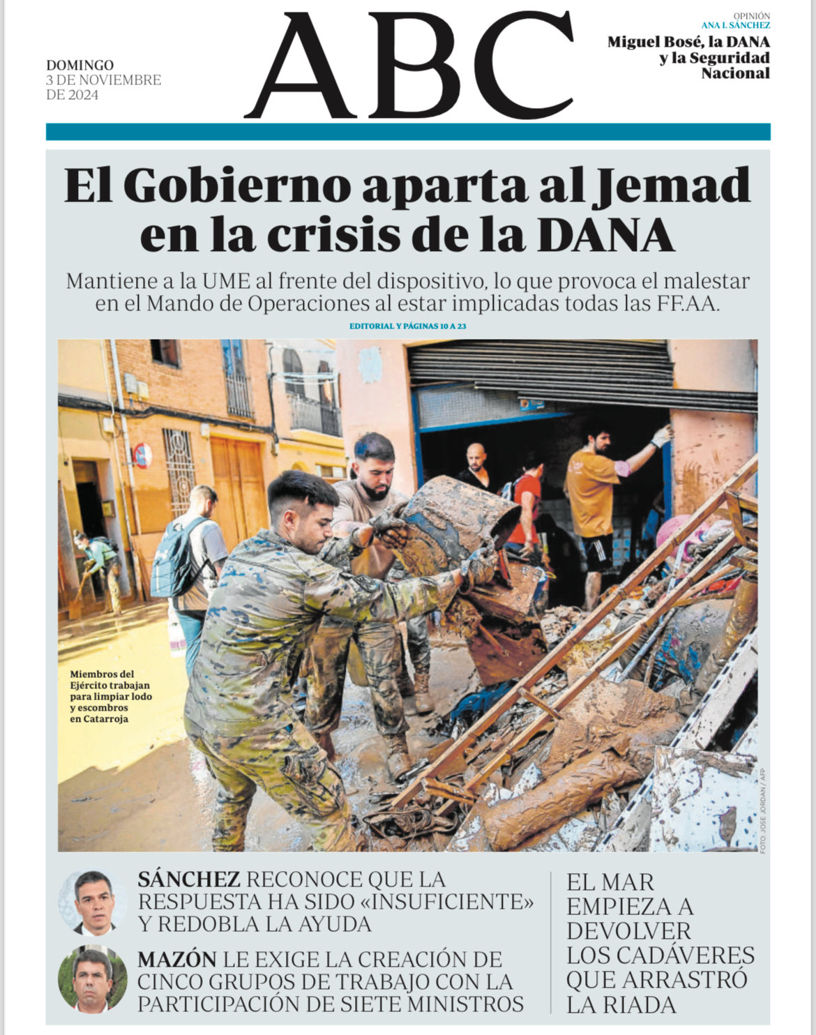 Portadas de la prensa internacional de este domingo 3 de noviembre de 2024