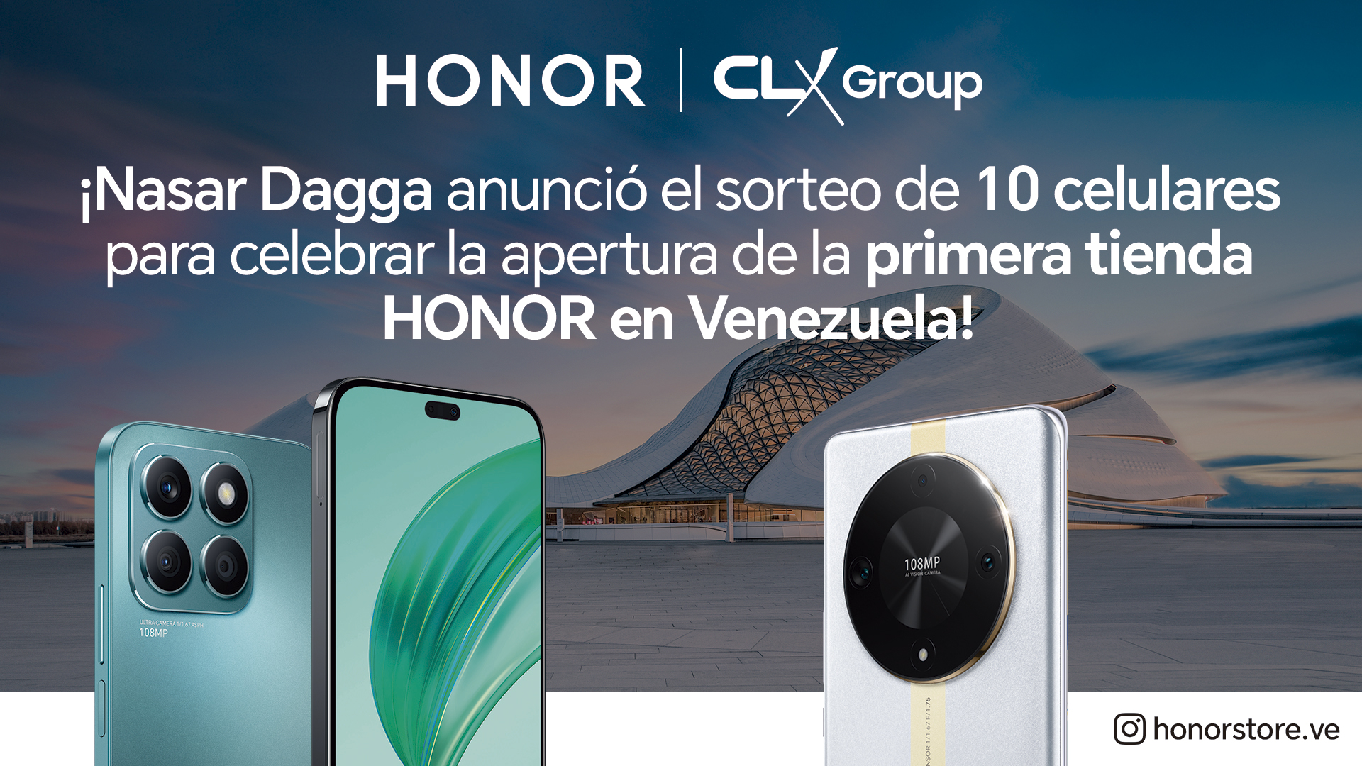 ¡Nasar Dagga anunció el sorteo de 10 celulares para celebrar la apertura de la primera tienda HONOR en Venezuela!