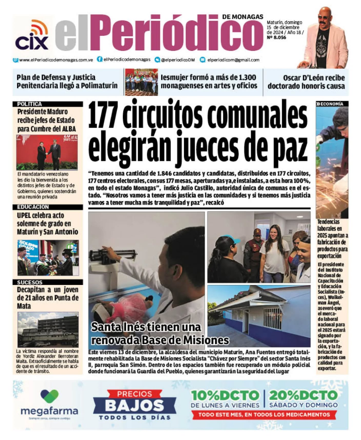 Portadas de este domingo 15 de diciembre de 2024