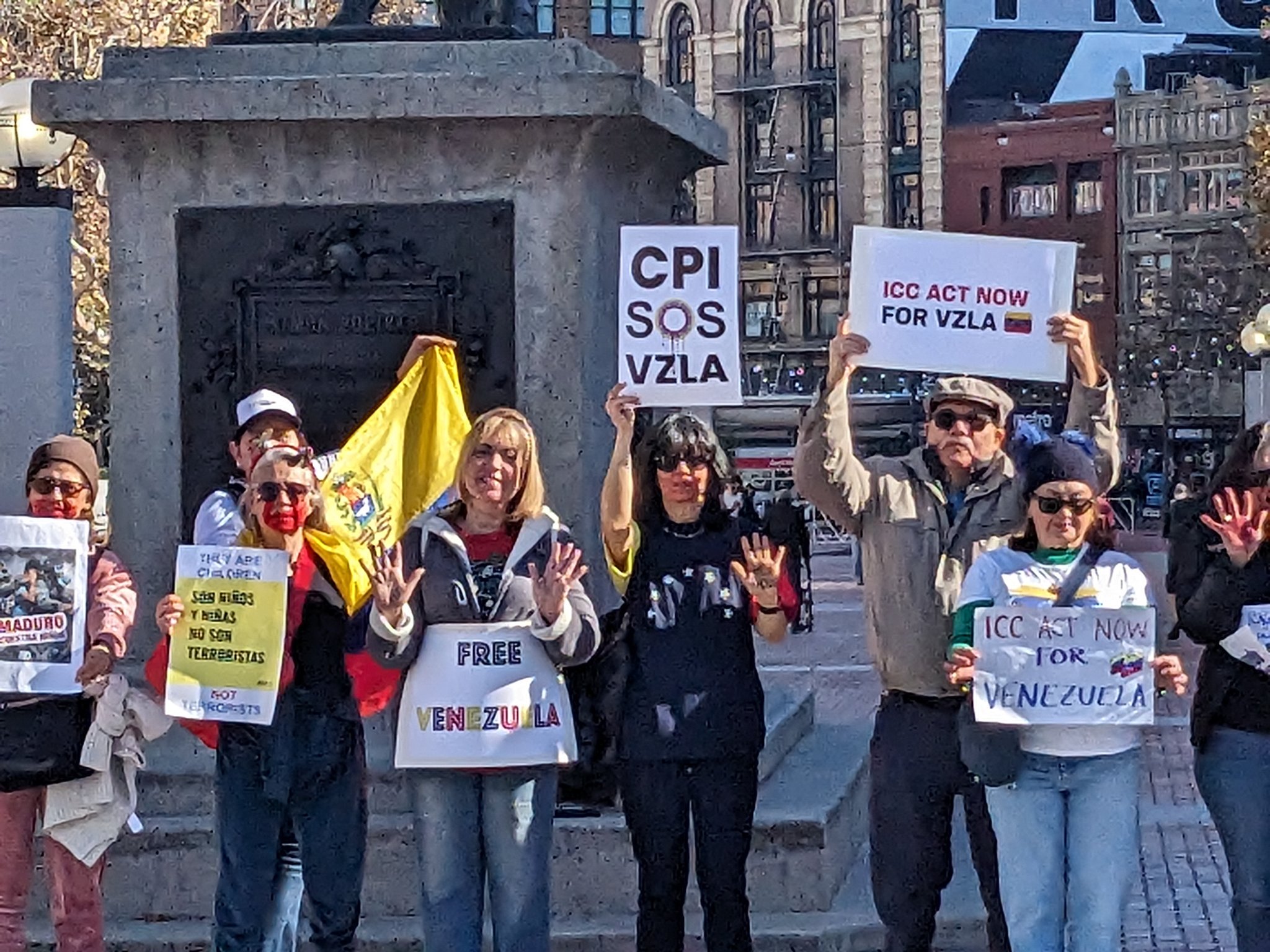  Venezolanos en varias ciudades de Estados Unidos exigieron a la CPI “libertad y justicia ya”