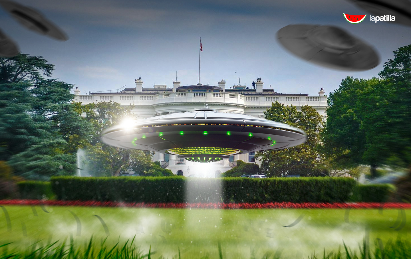 “EEUU confirma la existencia de vida extraterrestre, Ovni aterriza en el jardín de la Casa Blanca”